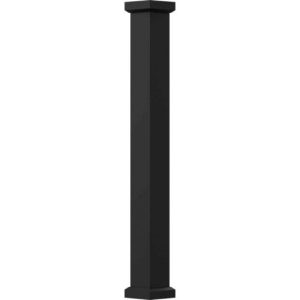 Endura Aluminum Style Column Square Shaft Load-Bearing Non-Tapered Textured Finish w