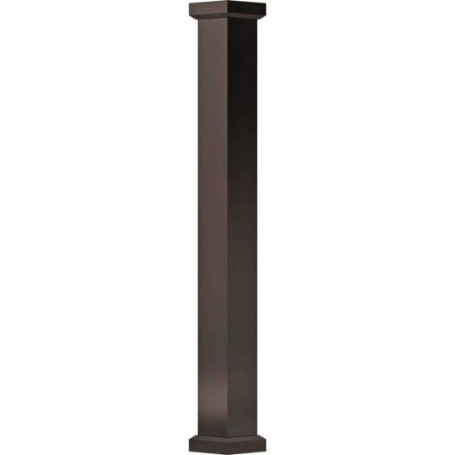 Endura Aluminum Style Column Square Shaft Load-Bearing Non-Tapered Textured Finish w