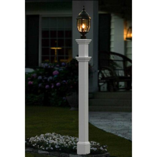 Vita 6L x 6W x 74H Portsmouth Vinyl Lamp Post VA94430 - Image 4