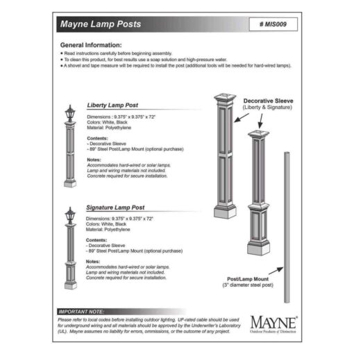 Mayne Signature Lamp Post - Image 5