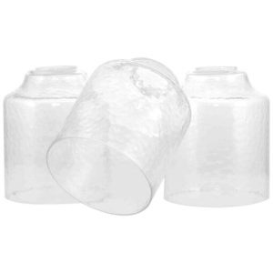 Kira Home Caspian 6 Hammered Glass Shades