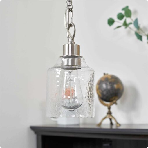 Kira Home Caspian 6 Hammered Glass Shades - Image 2