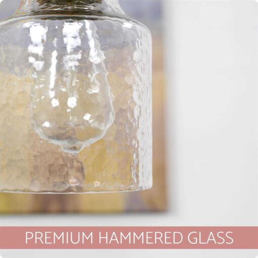 Kira Home Caspian 6 Hammered Glass Shades - Image 4