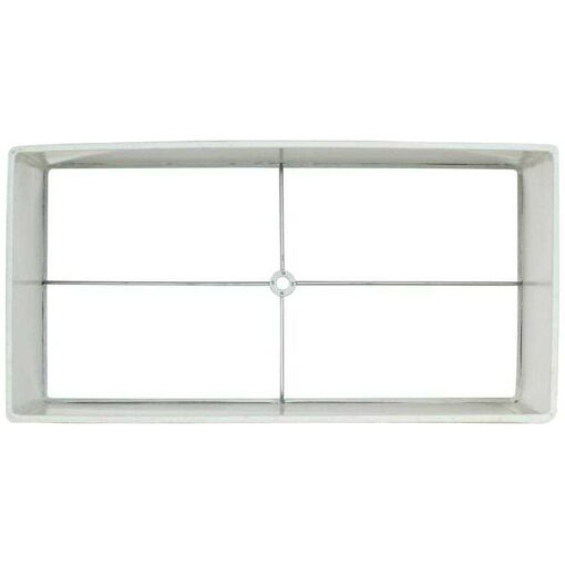 Springcrest Set of 2 Rectangular Lamp Shades Off-White Medium 16 Wide x 8 Deep x 10 High Spider with Replacement Harp and Finial Fitting 657X7 - Image 2