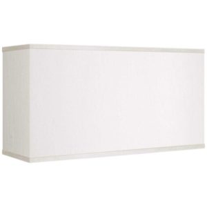 Possini Euro Design Rectangular Lamp Shade Faux Silk Large 17 inch Wide x 8 inch Deep x 10 inch High Spider with Harp and Finial Fitting 30P