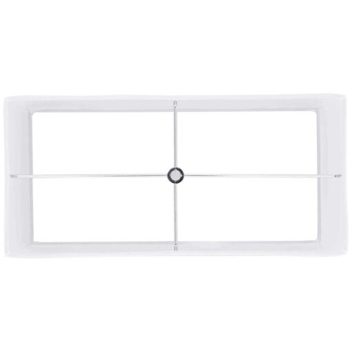 Possini Euro Design Rectangular Lamp Shade Faux Silk Large 17 inch Wide x 8 inch Deep x 10 inch High Spider with Harp and Finial Fitting 30P - Image 2