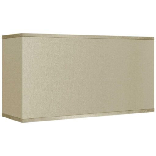 Possini Euro Design Rectangular Lamp Shade Faux Silk Large 17 inch Wide x 8 inch Deep x 10 inch High Spider with Harp and Finial Fitting 30P