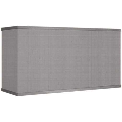 Possini Euro Design Rectangular Lamp Shade Faux Silk Large 17 inch Wide x 8 inch Deep x 10 inch High Spider with Harp and Finial Fitting 30P