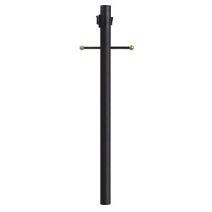 Direct Burial Aluminum Lamp Post, Fits 3 Fixtures, Photo Sensor, Outlet, Crossarm and Inlet Hole Solus