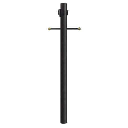 Direct Burial Aluminum Lamp Post, Fits 3 Fixtures, Photo Sensor, Outlet, Crossarm and Inlet Hole Solus