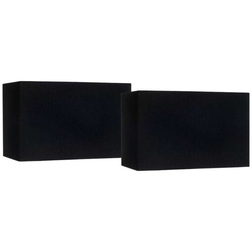 Springcrest Set of 2 Hardback Rectangular Lamp Shades Black Medium 16 Wide x 8 Deep x 10 High Spider with Replacement Harp and Finial Fitting 646X7 - Image 3