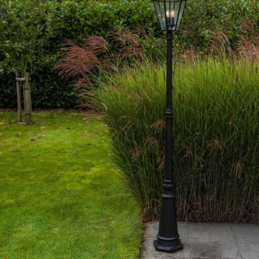 LUTEC 72 in. Black Outdoor Aluminum Lamp Post 9700270012 - Image 3