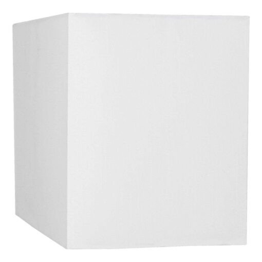 Springcrest Set of 2 White Medium Hardback Rectangular Lamp Shades 16 Wide x 8 Deep x 10 High Replacement with Harp and Finial