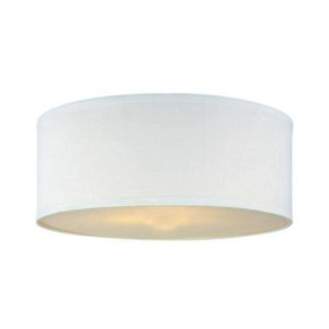 Design Classics White Linen Drum Lamp Shade with Spider Assembly