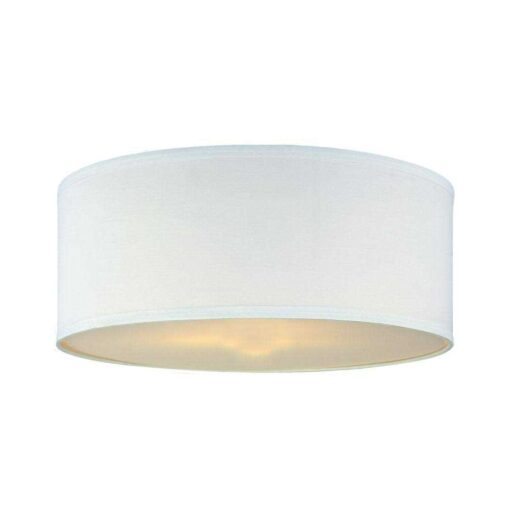 Design Classics White Linen Drum Lamp Shade with Spider Assembly