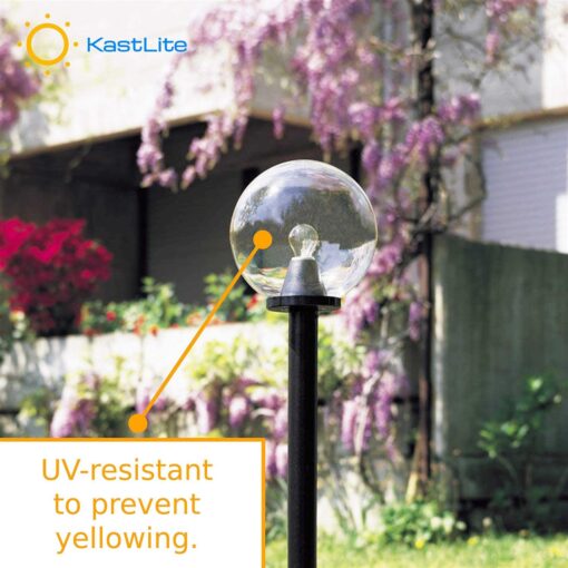 Kastlite Acrylic Lamp Post Globe Smooth Textured with 5.25 - Image 4