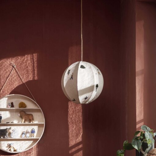 ferm LIVING The Park Embroidered Textile Lampshade - Image 3