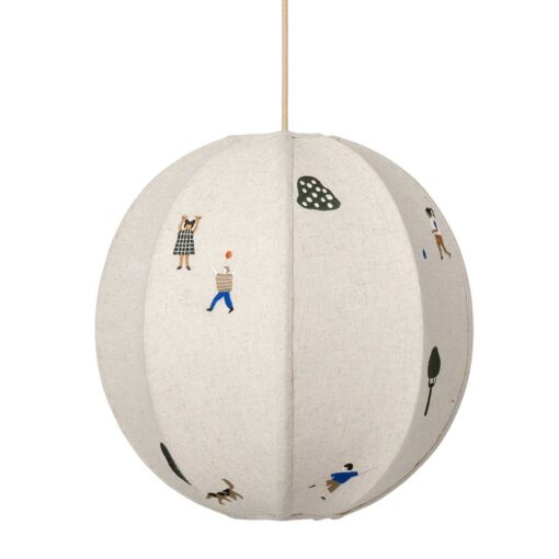 ferm LIVING The Park Embroidered Textile Lampshade - Image 2