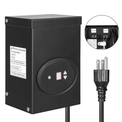 Dewenwils 120w Outdoor Low Voltage Transformer with Timer and Photocell Sensor