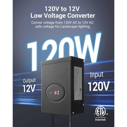 Dewenwils 120w Outdoor Low Voltage Transformer with Timer and Photocell Sensor - Image 3