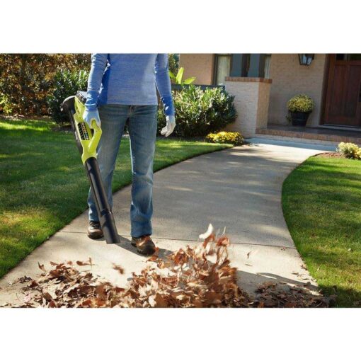 RYOBI ONE+ 90 MPH 200 CFM 18-Volt Cordless Lithium-Ion Leaf Blower/Sweeper – 2.0 Ah Battery and Charger Included - Image 5