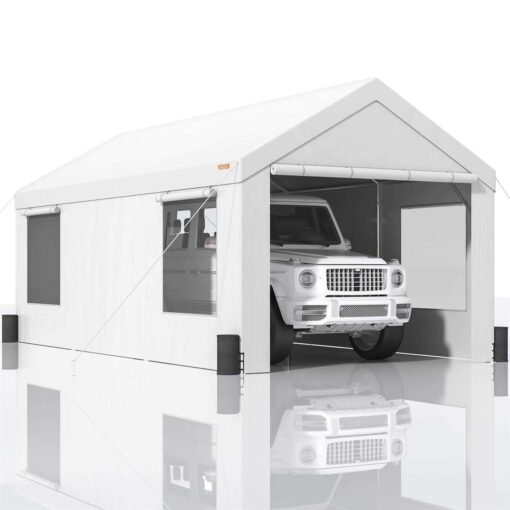 VEVOR Carport Heavy Duty Car Canopy Portable Garage with Roll-up Ventilated Windows - Image 3
