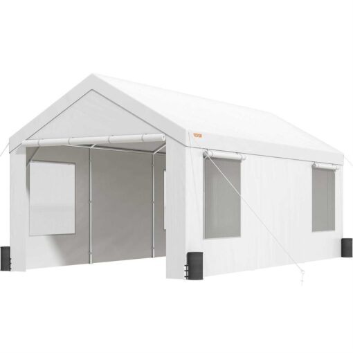 VEVOR Carport Heavy Duty Car Canopy Portable Garage with Roll-up Ventilated Windows - Image 4