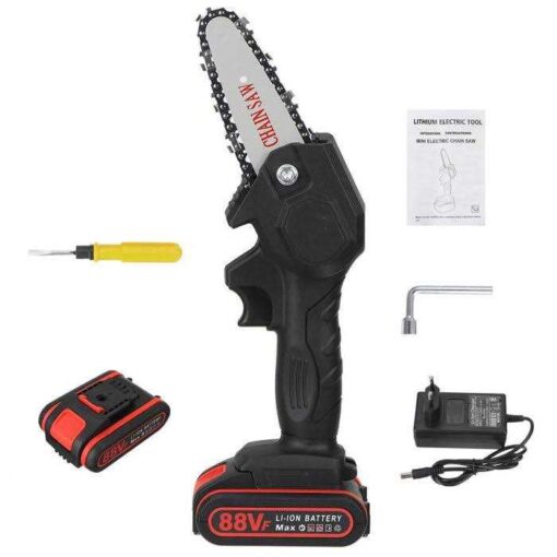 Mini Cordless Chainsaw Kit Upgraded 4 One-Hand Handheld Electric Portable - Image 2