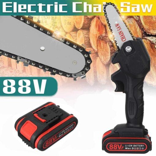 Mini Cordless Chainsaw Kit Upgraded 4 One-Hand Handheld Electric Portable - Image 4