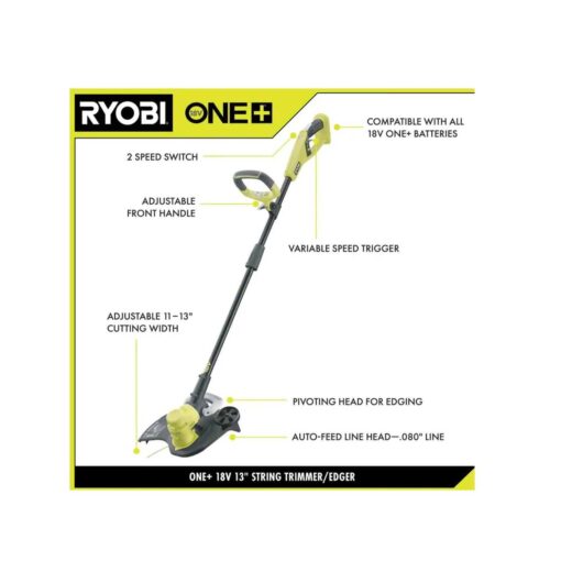 RYOBI ONE+ 18V 13 Cordless Battery String Trimmer - Image 4