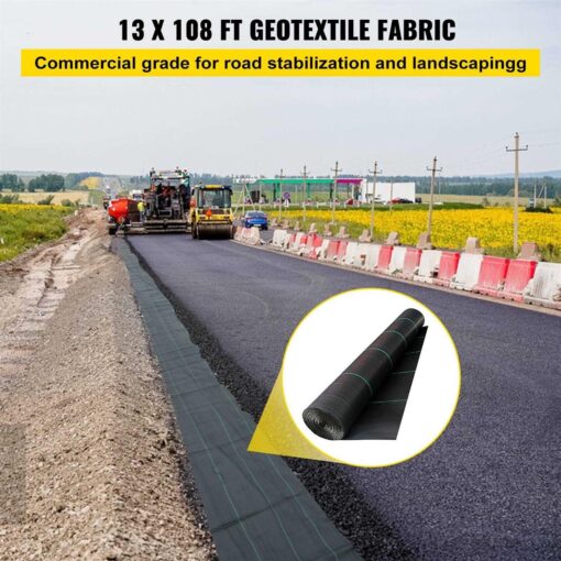 VEVOR Commercial Grade Driveway Fabric Weed Barrier Landscape Fabric for Walking Path - Image 4