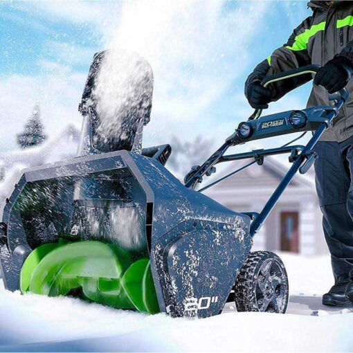 Greenworks 80V Cordless Brushless 20 Green Snow Blower - Image 2