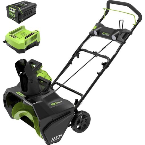 Greenworks 80V Cordless Brushless 20 Green Snow Blower - Image 3