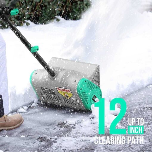 Litheli Cordless Snow Shovel 20V 12-Inch Battery Powered Snow Thrower - Image 3