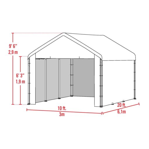 ShelterLogic White Canopy Enclosure Kit - Image 5