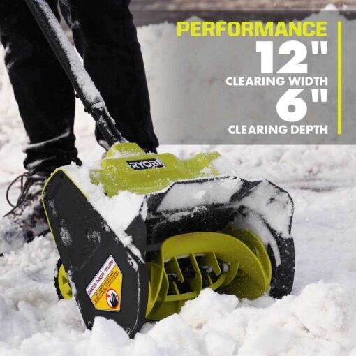 RYOBI 40V 12 Cordless Electric Snow Shovel - Image 2