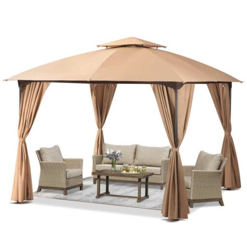 10 Ft. W x 10 Ft. D Iron Patio Gazebo Lausaint Home - Image 4