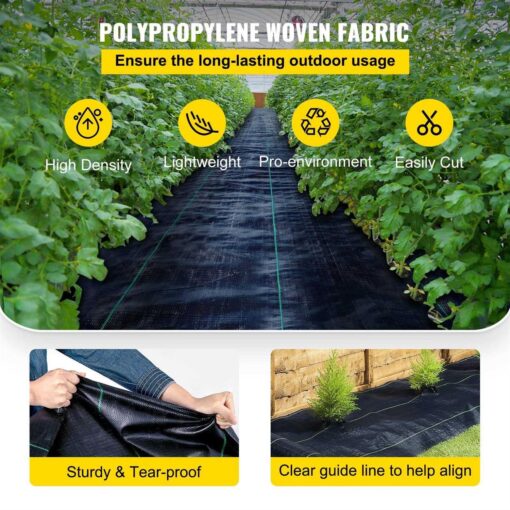VEVOR Weed Barrier Landscape Fabric Woven - Image 2