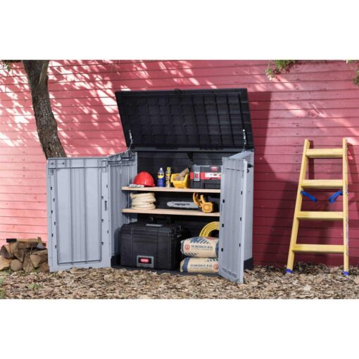 Keter Store-It-Out Prime Outdoor Resin Horizontal Storage Shed - Image 5