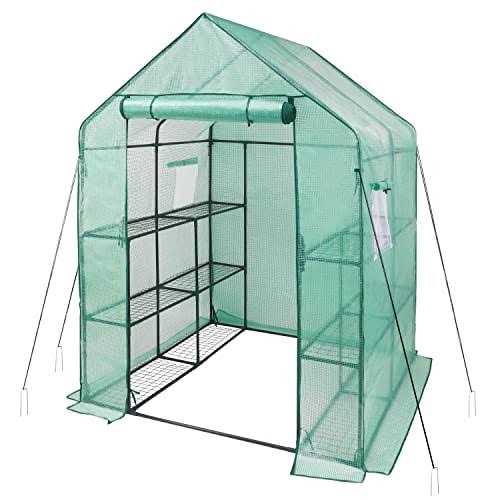 Ipower Walk-in Greenhouse Kit for Outdoors with Durable PE Cover and Observation Windows