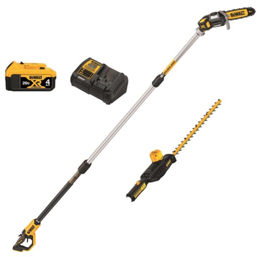 DEWALT 20V MAX Cordless Pole Saw and Pole Hedge Trimmer Combo Kit DCKO86M1