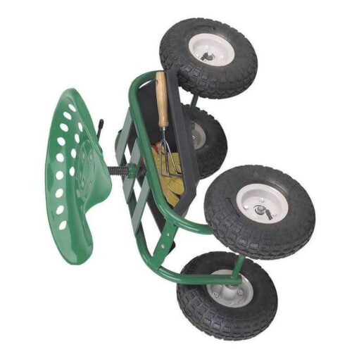 One Stop Gardens Rolling Work Seat with Tool Tray - Image 3