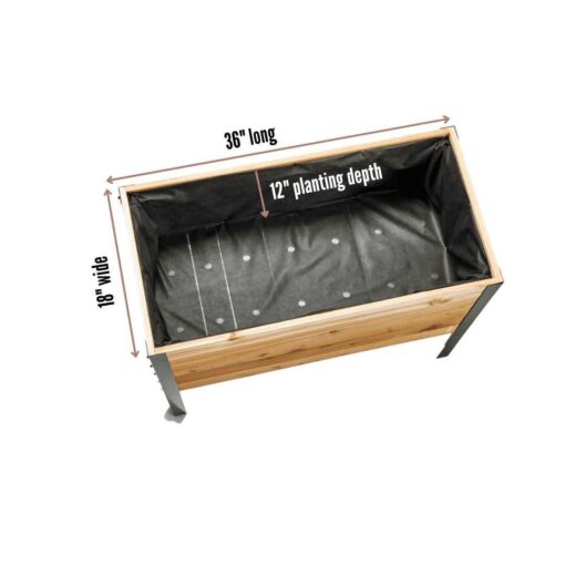 Cedar Planters Cedar 18 x Raised Garden Bed - Image 2