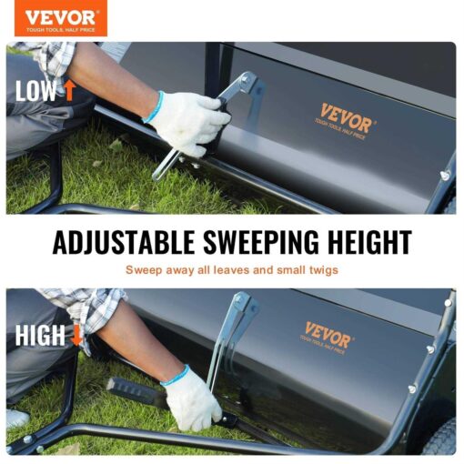 VEVOR Tow Behind Lawn Sweeper Large Capacity - Image 5