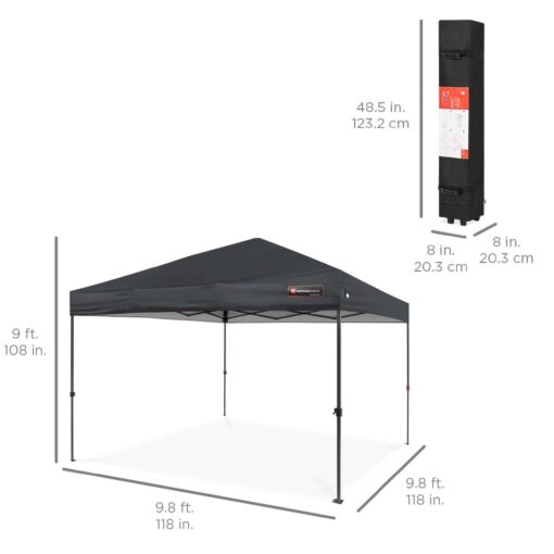 Best Choice Products 10x10ft Easy Setup Pop Up Canopy Instant Portable Tent with 1-Button PUSH - Image 2