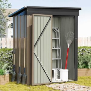 Devoko Patio Metal Shed Lockable Garden Shed for Outdoor Backyard Patio Storage