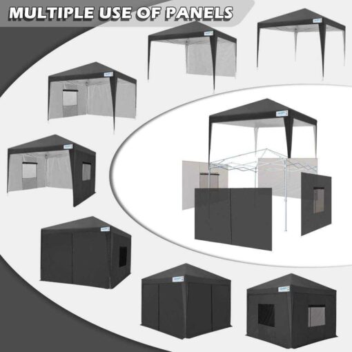 Quictent EZ Pop Up Canopy Party Tent Gazebo Sidewalls and Mesh Windows Waterproof - Image 2