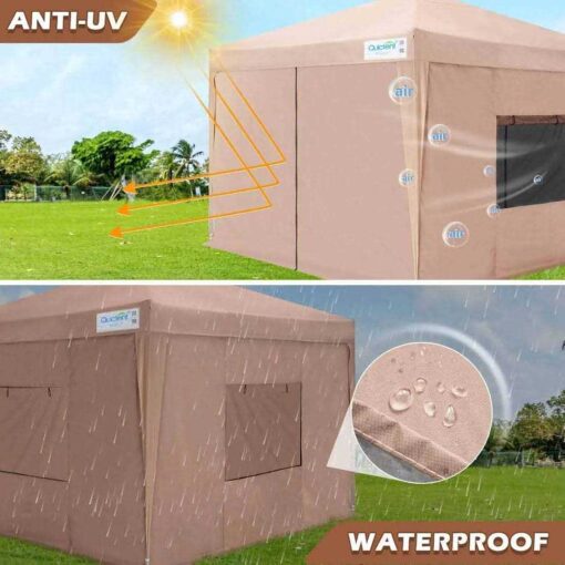 Quictent EZ Pop Up Canopy Party Tent Gazebo Sidewalls and Mesh Windows Waterproof - Image 5