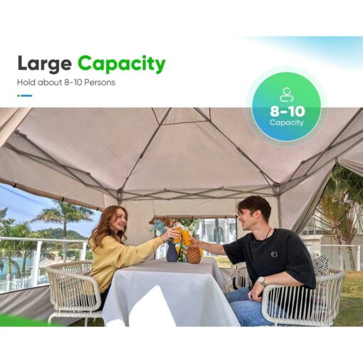Quictent EZ Pop Up Canopy Party Tent Gazebo Sidewalls and Mesh Windows Waterproof - Image 5