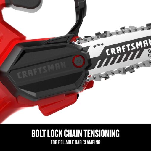 CRAFTSMAN 20-volt Max 6-in Battery 2 Ah Chainsaw - V20 - Image 5